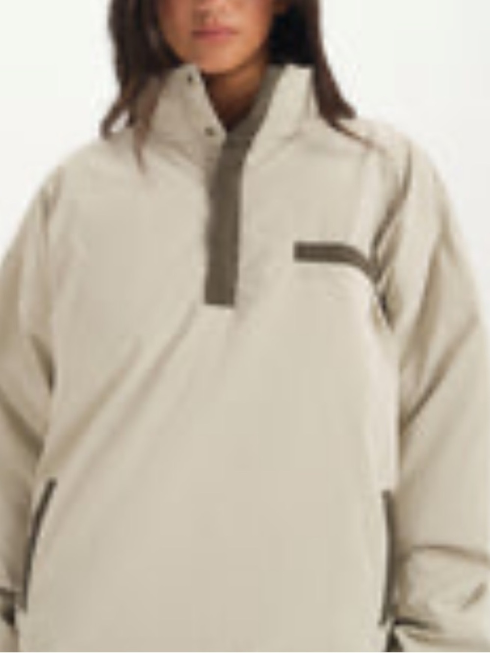 SET Active Nylon Puff Quarter Snap Jacket in Sparrow-Size XL-NWT